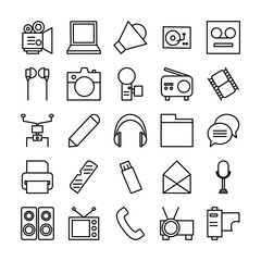 Multimedia icon set