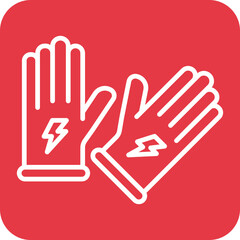Fototapeta premium Electrician Gloves Icon