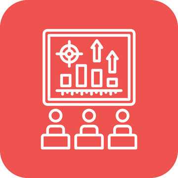 presentation audience with growth chart clip art preview