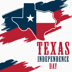 Texas Independence Day, Design for poster, card, banner, background, modern background vector illustration