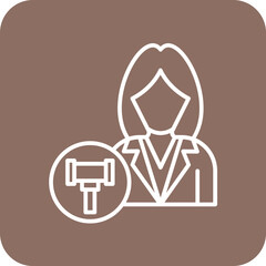 Public Defender Female Icon