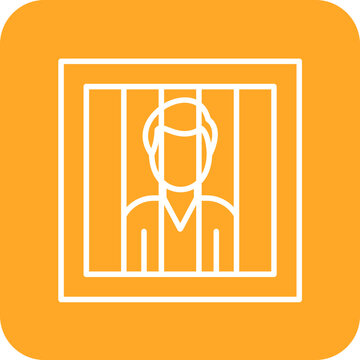 prisoner behind bars orange background clip art preview