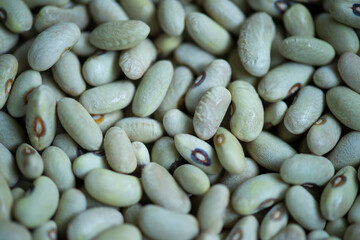 Beans of solid color close-up
