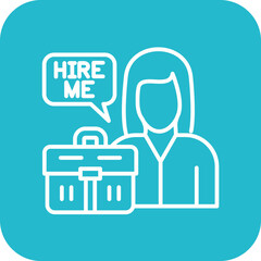 Job Seeker Female Icon