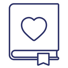 love diary icon, line design
