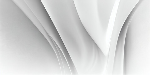 White gray satin texture that is white silver fabric silk panorama background, AI Generated