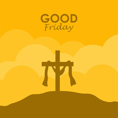 good friday poster on yellow background