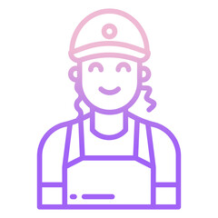 Obraz premium Waiter woman icon