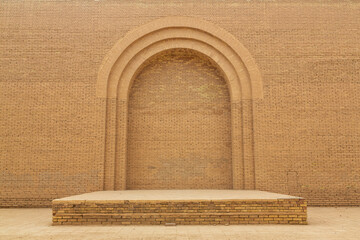 Place of the throne in Babylon Palace where Alexander the Great died. Babylon, Iraq 