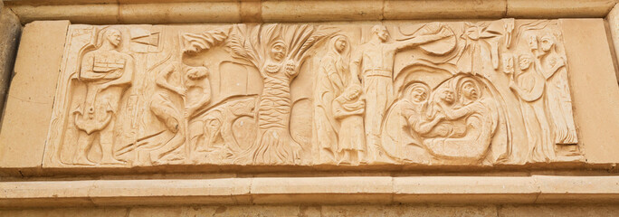 Detail of Former Saddam Hussein Palace ruins, Babylon, Iraq