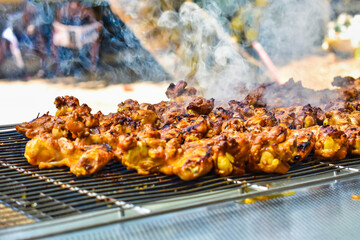 Chicken bbq on the beach, Sunday picnic 