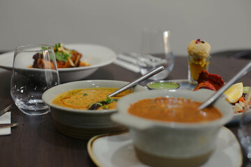 Restaurant standard indian food dishes 