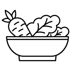 salad vegetables bowl illustration