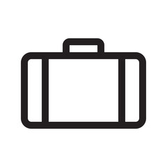 Suitcase outline icon. Vector graphics