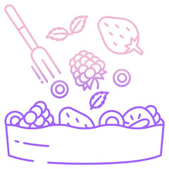 Fototapeta premium Fruit bowl icon