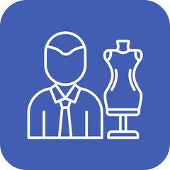 Fototapeta premium Fashion Designer Male Icon