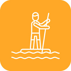 Standup Paddleboarding Icon