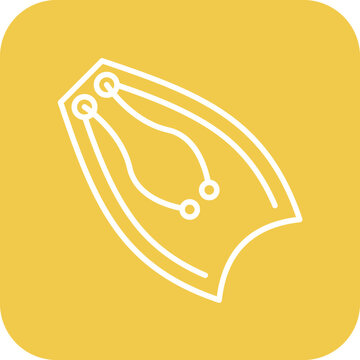 white surfboard on yellow background clip art preview