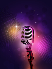 retro microphone disco banner © alex_aldo