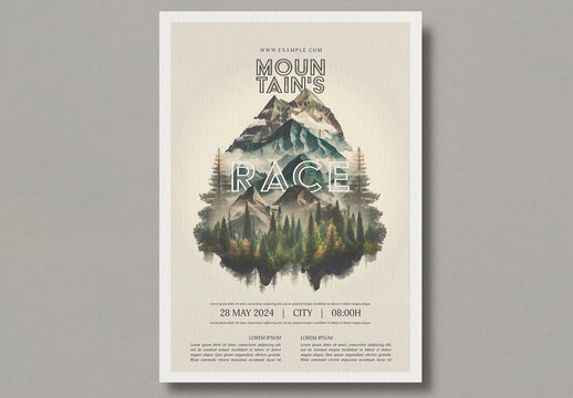 Poster Mountain Race with Generative AI