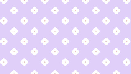 Violet seamless pattern with white flowers