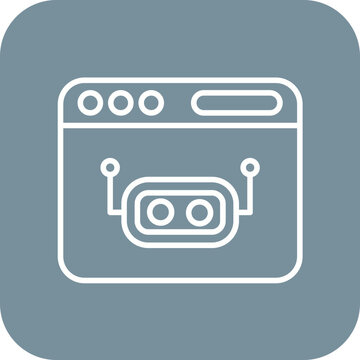 website interface with robot outline clip art preview