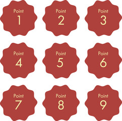 Point　数字のアイコン（ラベル）