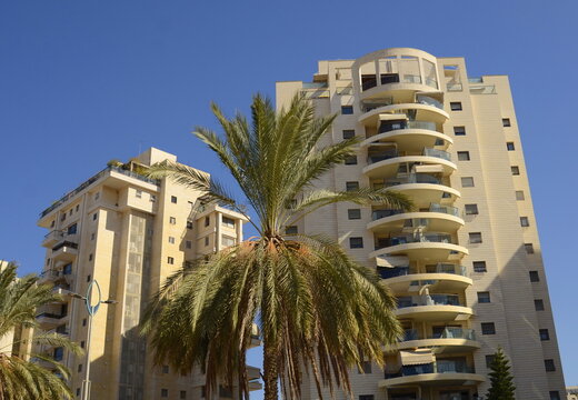 Bold architectural solutions. Modern residential buildings. The original design of the apartment building. Luxury real estate. Sale, rent of an apartment in a new building. Mortgage for a young family
