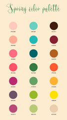 Spring colour pallet