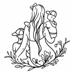 Mom and me. Mothers day. Mama mini. Motherhood. Mother with sons.