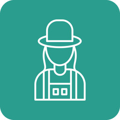 Female Farmer Icon