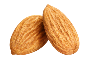 Delicious almonds cut out