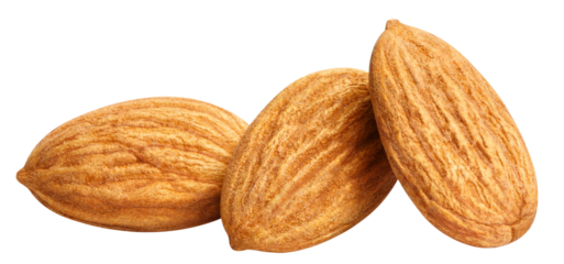 Delicious almonds cut out