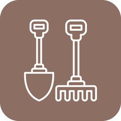 Rake And Hoe Icon