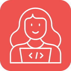 Web Developer Female Icon