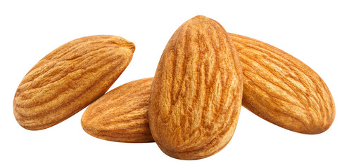 Delicious almonds cut out