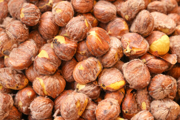 The Chinese neighborhood called Yaowarat, Bangkok, Thailand, where tourists from all over the world want to come to buy fruits such as fresh chestnuts. Taken on 19 Feb 2023.