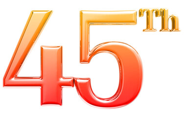 Happy Anniversary Number 3D Render