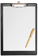 Blank Clipboard with Pen