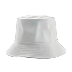 Bucket hat isolated, mockup template. White bucket hat. Design template. Mock-up for branding and advertise isolated on transparent background.