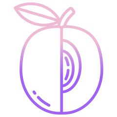 Plum slice icon