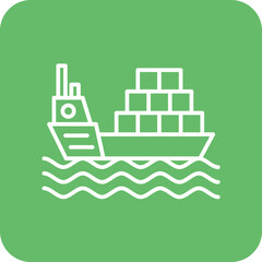 Fototapeta premium Cargo Ship Icon