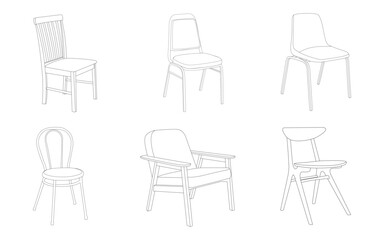 Chair Icon Set Vector