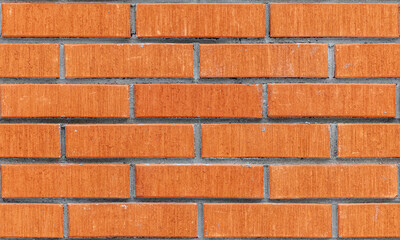 Obraz premium New red brick wall, seamless background texture