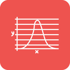 Bell Curve on Graph Icon