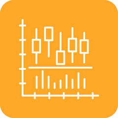 Obraz premium Candlestick Chart Icon