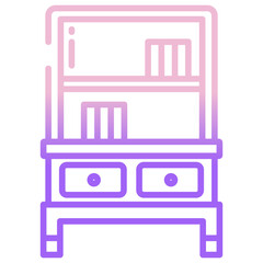 Obraz premium Bookshelf icon