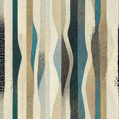 Seamless background pattern texture with geometric shapes with different shades of white, beige, black, blue and green blue. Ai Generative Art.