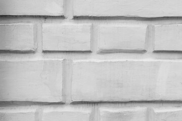 White wall with classic rustication pattern, classical architecture details