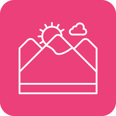 Hills Landscape Icon